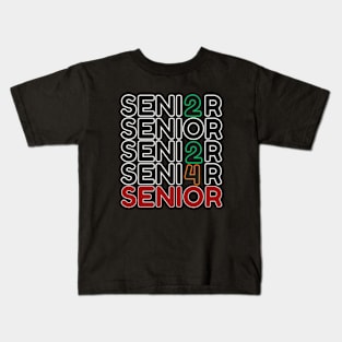 funny senior 2024 vintage retro style class of 2024 graduation Kids T-Shirt